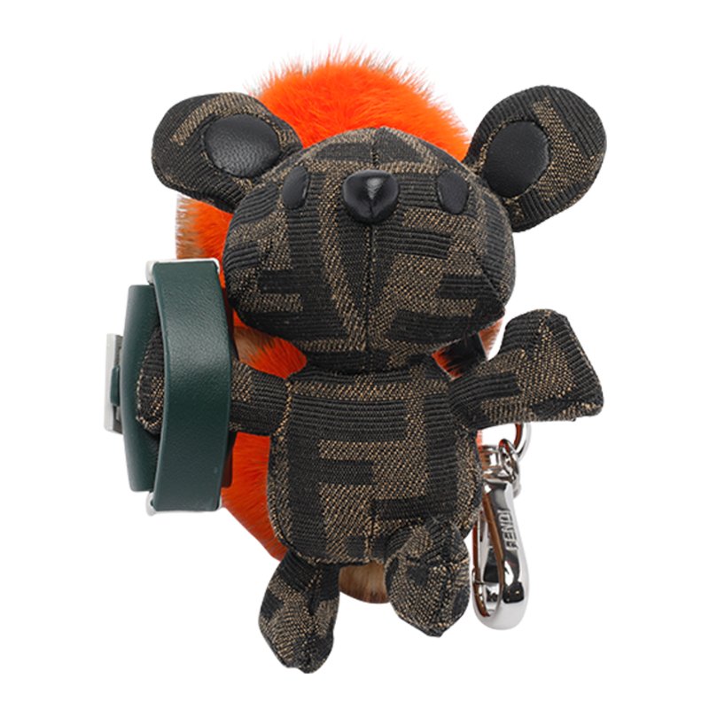 🎉新品好折扣✨Fendi 7AS410 Furette 拼色貂毛 FF造型吊飾-8