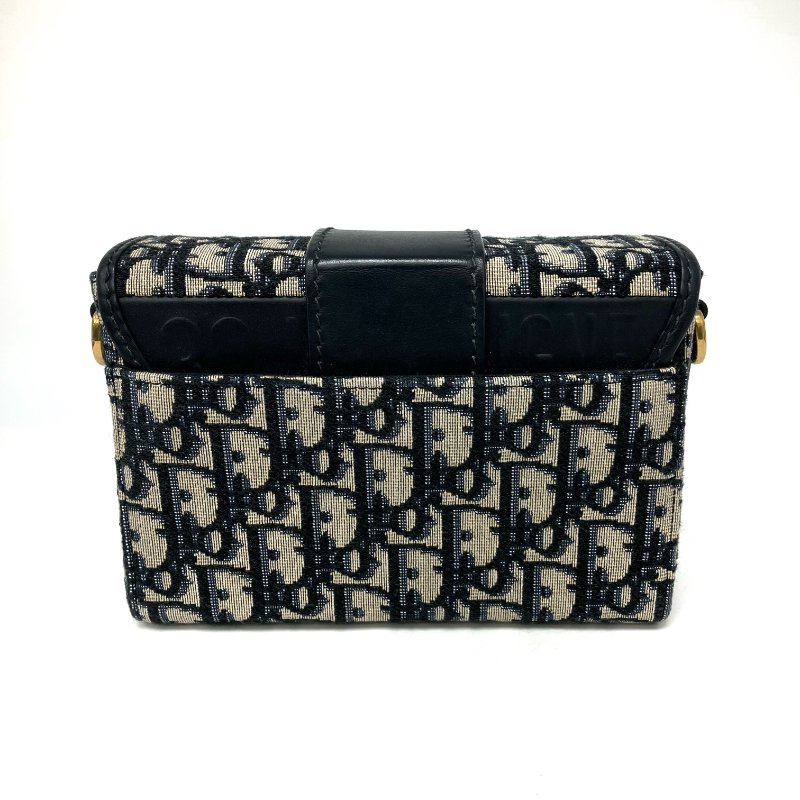 △ Christian Dior 迪奧 Montaigne 30 Navy, Beige Canvas, Calfskin Oblique Shoulder Bag 深藍色,米色帆布, 小牛皮肩背袋 -257024875-2