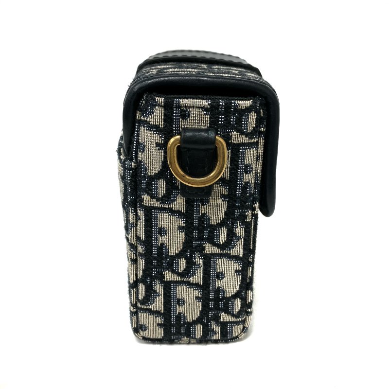 △ Christian Dior 迪奧 Montaigne 30 Navy, Beige Canvas, Calfskin Oblique Shoulder Bag 深藍色,米色帆布, 小牛皮肩背袋 -257024875-3