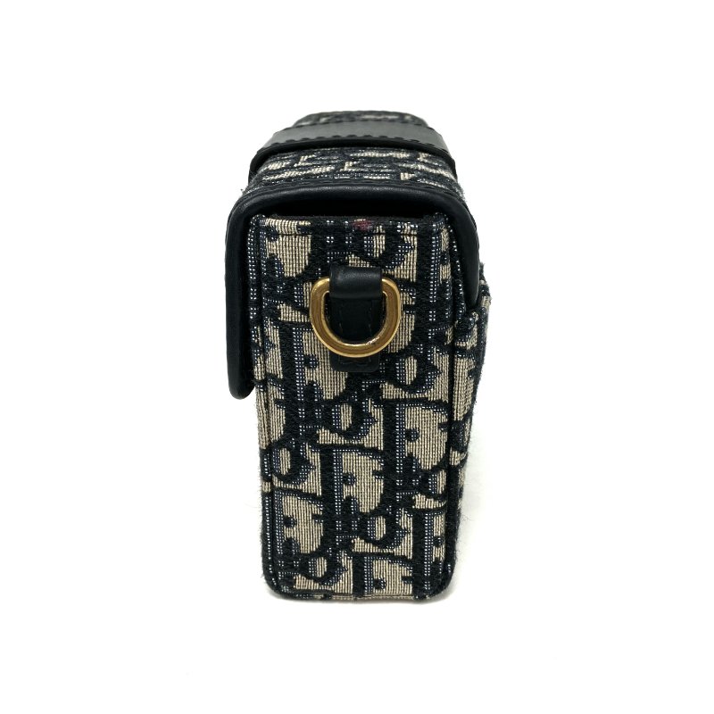 △ Christian Dior 迪奧 Montaigne 30 Navy, Beige Canvas, Calfskin Oblique Shoulder Bag 深藍色,米色帆布, 小牛皮肩背袋 -257024875-4