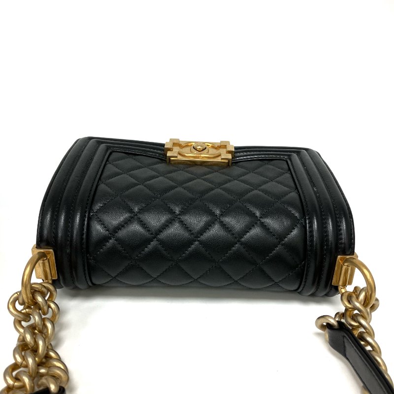 △ Chanel 香奈兒 Boy Black Calfskin Gold Tone Ruthenium-Finish Metal Chain Shoulder Bag No.22 A67085 黑色小牛皮金色鍍釕金屬鏈條肩背袋 No.22 A67085 -257025031-8