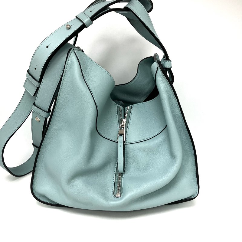 △ Loewe 羅意威 Hammock Light Blue Calfskin Shoulder Bag 淺藍色小牛皮肩背袋 -257024902-3