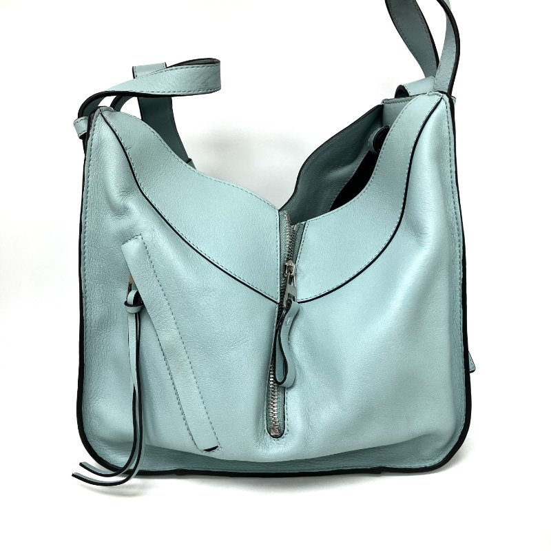 △ Loewe 羅意威 Hammock Light Blue Calfskin Shoulder Bag 淺藍色小牛皮肩背袋 -257024902-4