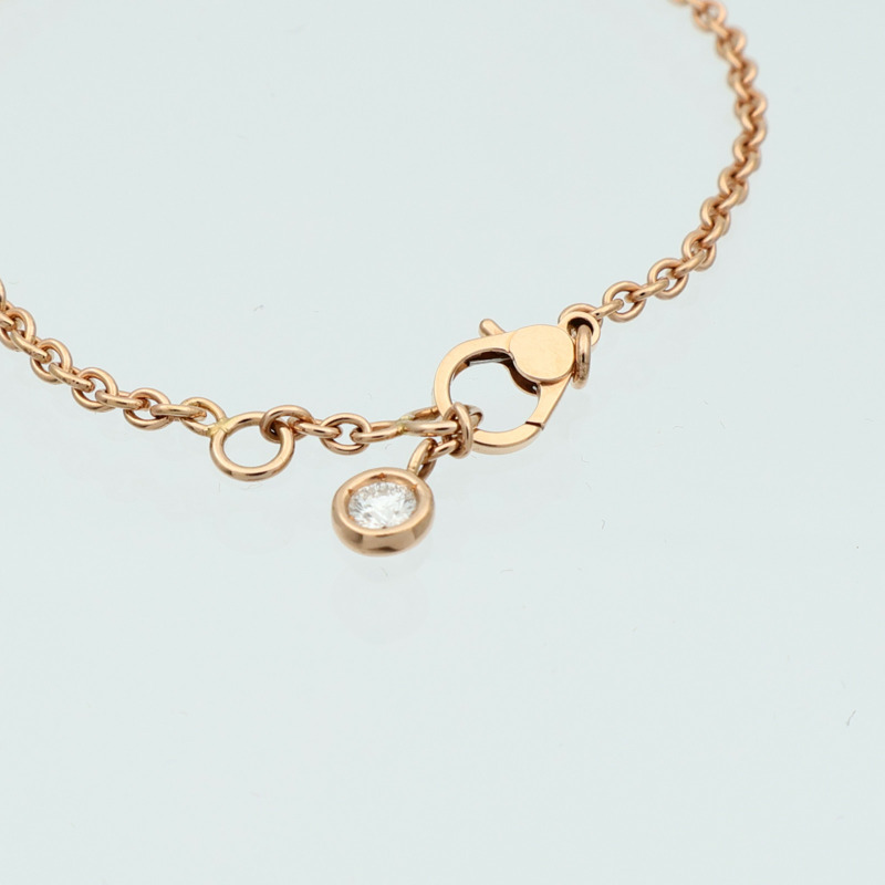HERMES 18K玫瑰金Finesse Bracelet鑽石手鏈-4