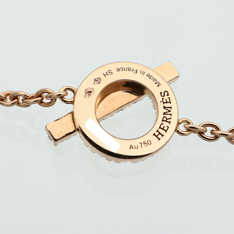 HERMES 18K玫瑰金Finesse Bracelet鑽石手鏈-6