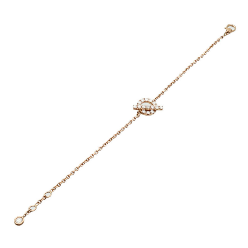 HERMES 18K玫瑰金Finesse Bracelet鑽石手鏈-7