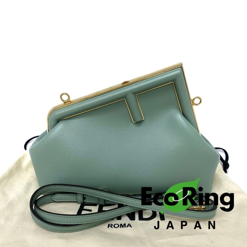 △ Fendi 芬迪 First Green Calfskin Shoulder Bag 8BP129 綠色小牛皮肩背袋 8BP129 -257025093-0