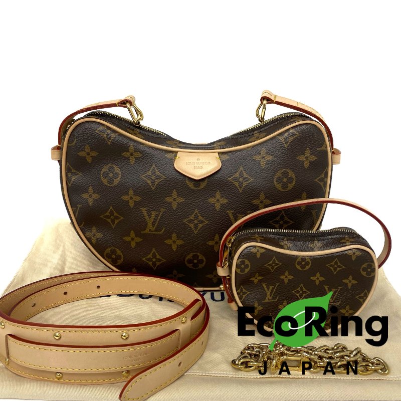 △ Louis Vuitton 路易威登 Croissant MM Brown Coated Canvas Monogram 2Way Bag M46828 啡色塗層帆布經典花紋兩用袋 M46828 -257024979-0