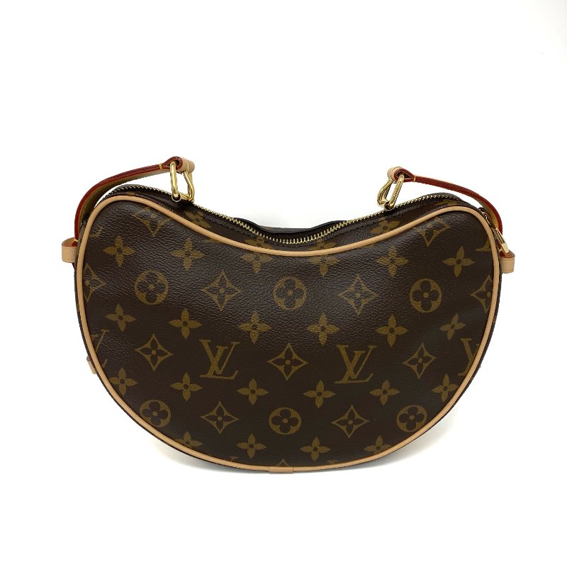 △ Louis Vuitton 路易威登 Croissant MM Brown Coated Canvas Monogram 2Way Bag M46828 啡色塗層帆布經典花紋兩用袋 M46828 -257024979-2
