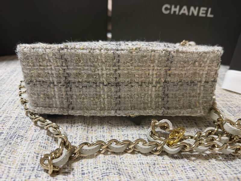 香奈兒chanel25b灰粗花呢-3
