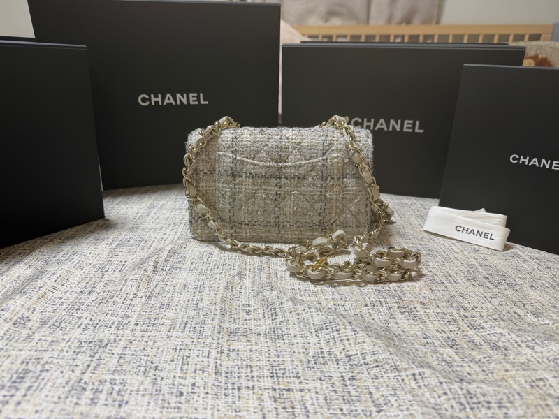 香奈兒chanel25b灰粗花呢-7