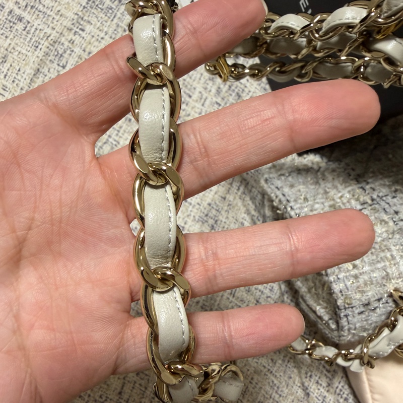 香奈兒chanel25b灰粗花呢-10