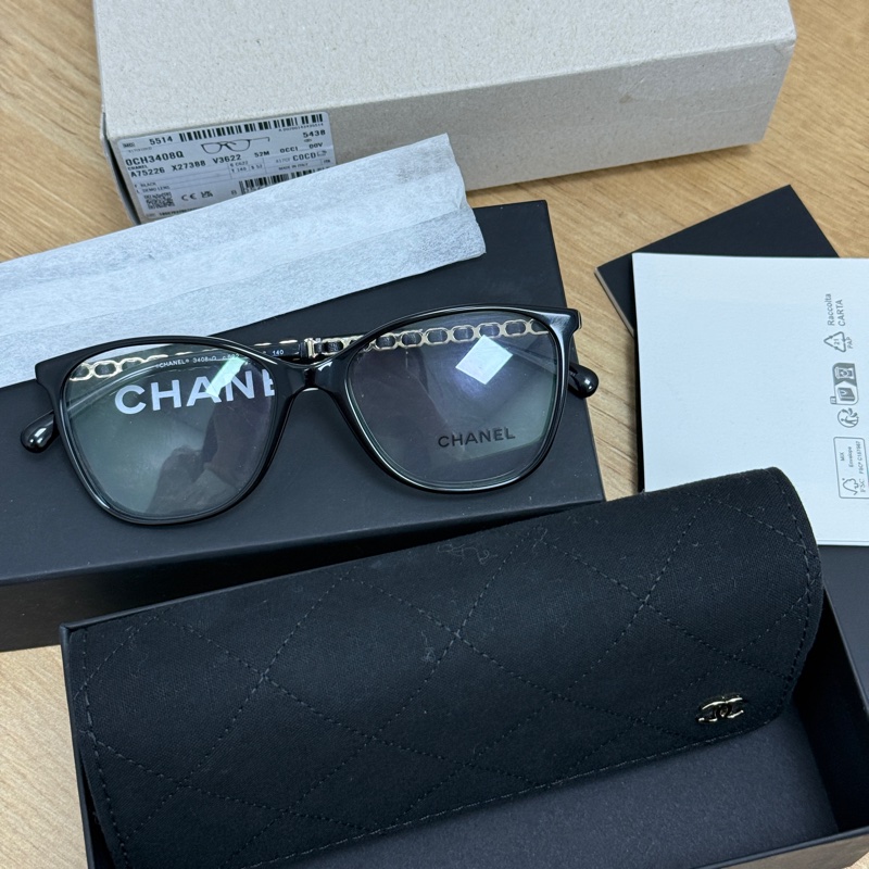Chanel 香奈兒 Logo編織眼鏡 3408-6