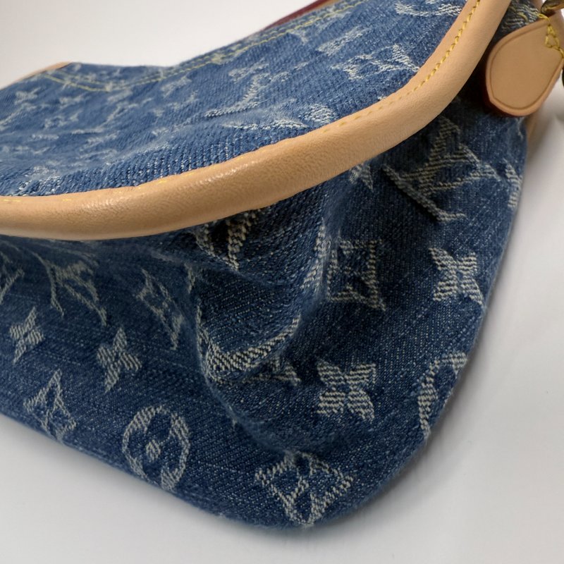 Louis Vuitton 路易威登 DIANE 丹寧牛仔單肩斜挎法棍包-5