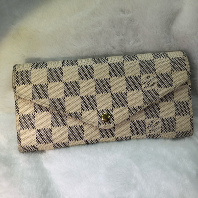 LV Damier Azur Sarah 白棋盤長夾XB534-0