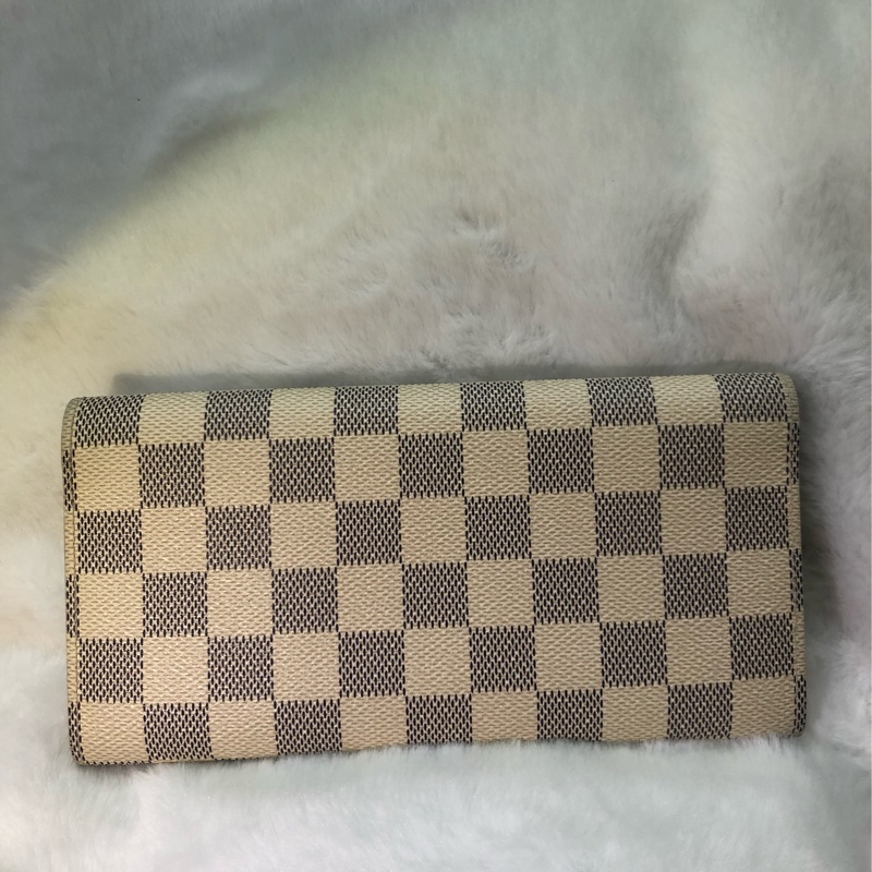 LV Damier Azur Sarah 白棋盤長夾XB534-1