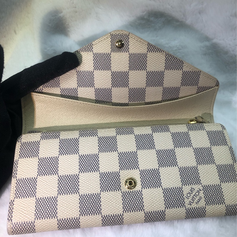 LV Damier Azur Sarah 白棋盤長夾XB534-18
