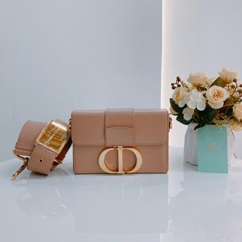 MS0450 Christian Dior 迪奧 裸色迷你蒙田包 Montaigne Box Mini Calfskin Nude