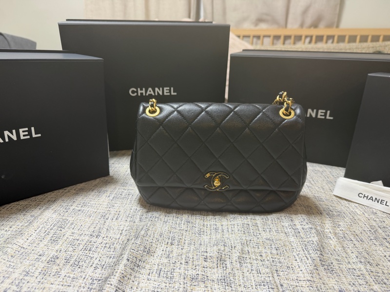 香奈兒Chanel香奈儿黑金24P黑白珐琅鏈條-0