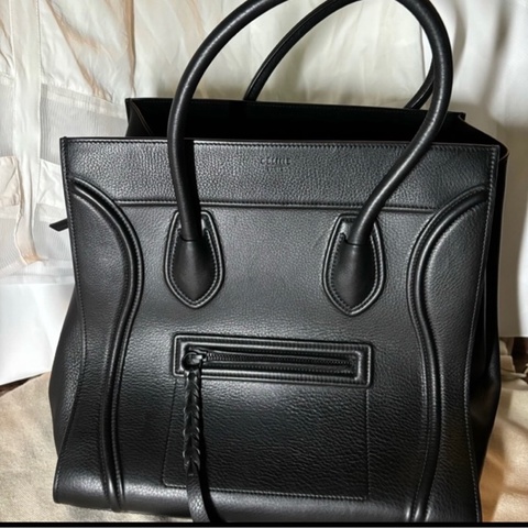👜 Celine Luggage Phantom 黑色托特包 ✨ 經典大容量・日常耐用款 ✨