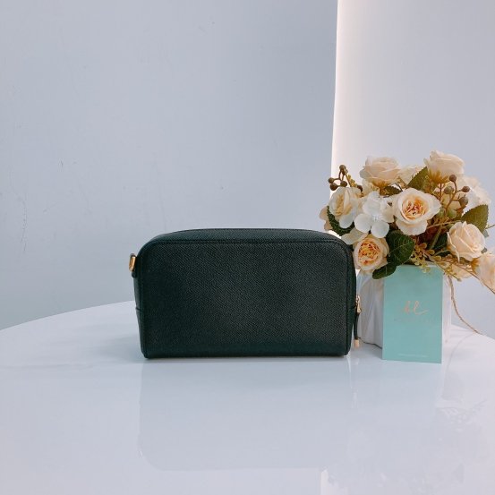 MS0451 Christian Dior 迪奧 黑色雙層拉鍊斜肩包 Double Pouch Crossbody Grained Calfskin Black-2