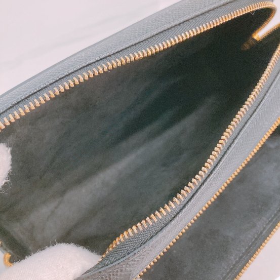 MS0451 Christian Dior 迪奧 黑色雙層拉鍊斜肩包 Double Pouch Crossbody Grained Calfskin Black-13