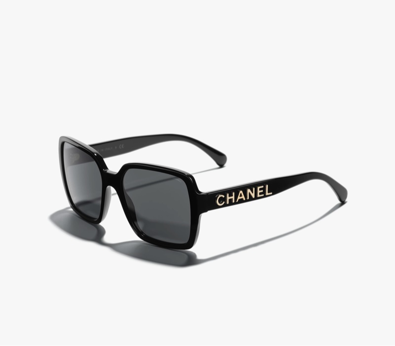 Chanel香奈兒 爆款金色logo墨鏡-0