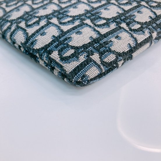 MS0453 Dior 迪奧 藍色老花手拿包 Pouch 29cm With Zipper Oblique Jacquard Blue-4
