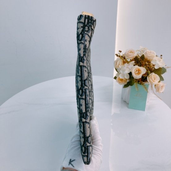 MS0453 Dior 迪奧 藍色老花手拿包 Pouch 29cm With Zipper Oblique Jacquard Blue-7