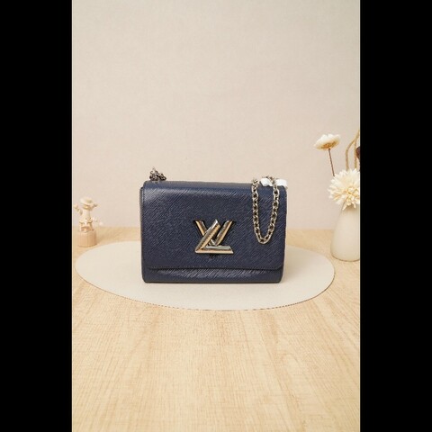 LV twist扭扭包中號藍色EPI壓紋牛皮