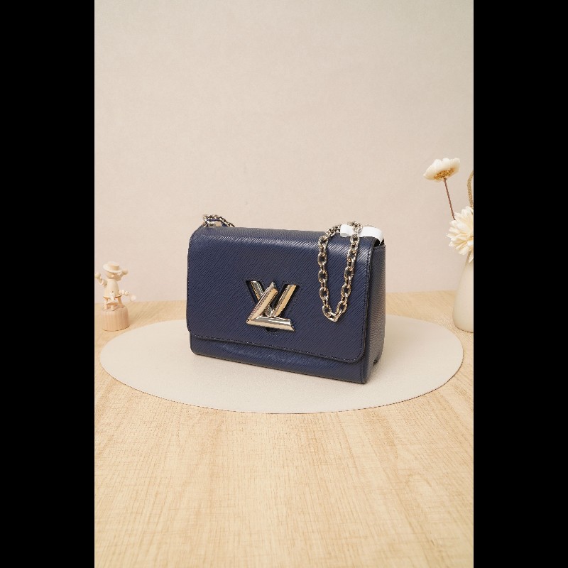 LV twist扭扭包中號藍色EPI壓紋牛皮-2