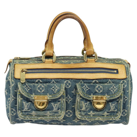 路易威登 Monogram Denim Neo Speedy 手提包 藍色 M95019 LV Auth TR73