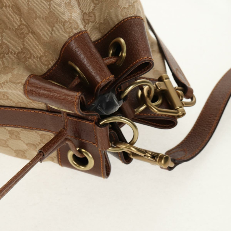 【日本直送】GUCCI GG帆布肩背包 米色金色 正品 yk20026-5