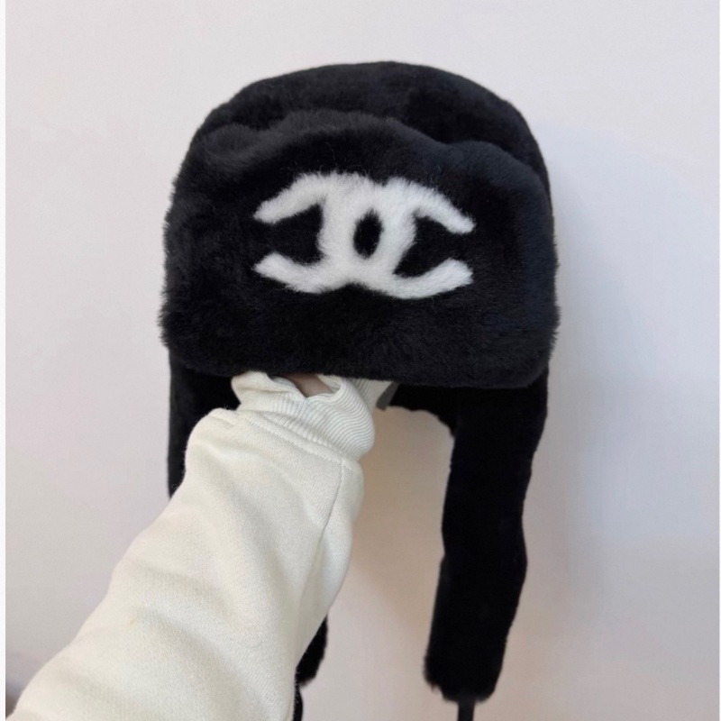 Chanel香奈兒25N滑雪系列雷鋒帽黑色M-0