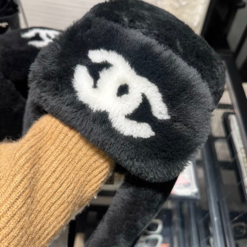 Chanel香奈兒25N滑雪系列雷鋒帽黑色M-1