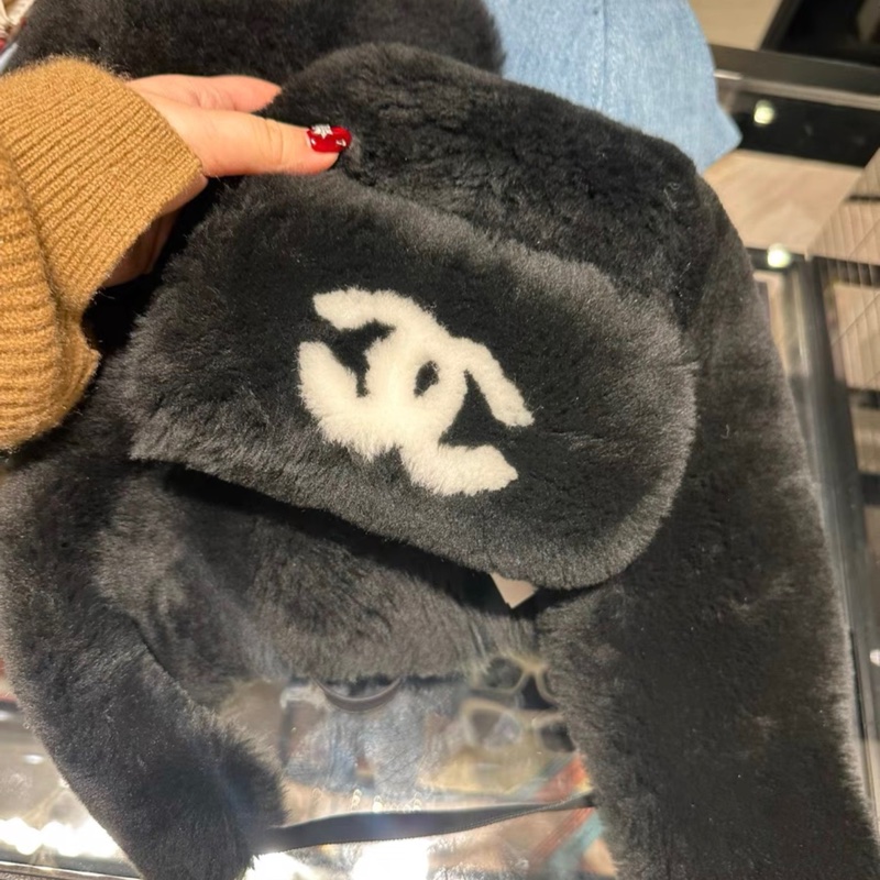 Chanel香奈兒25N滑雪系列雷鋒帽黑色M-3