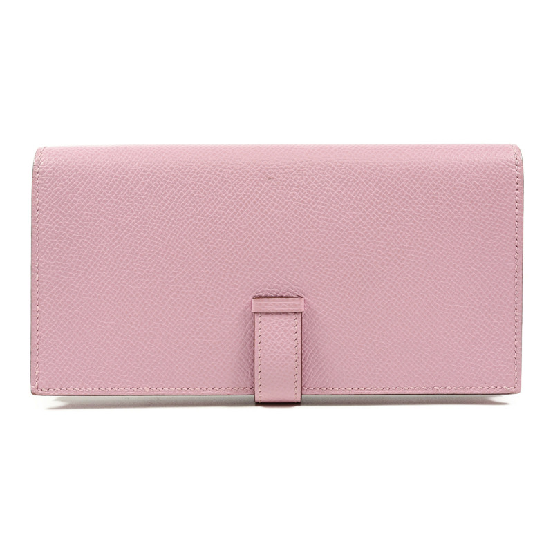 HERMES Epsom皮革Bearn W Snap銀扣長錢包-1