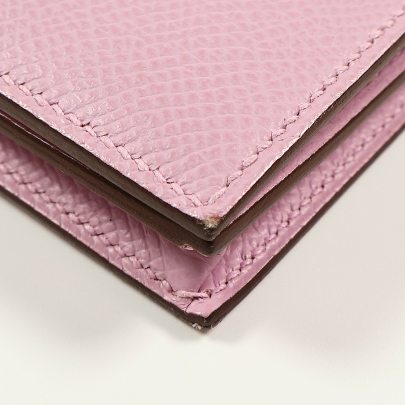 HERMES Epsom皮革Bearn W Snap銀扣長錢包-5