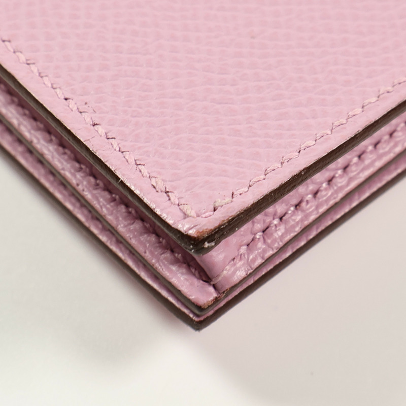 HERMES Epsom皮革Bearn W Snap銀扣長錢包-6