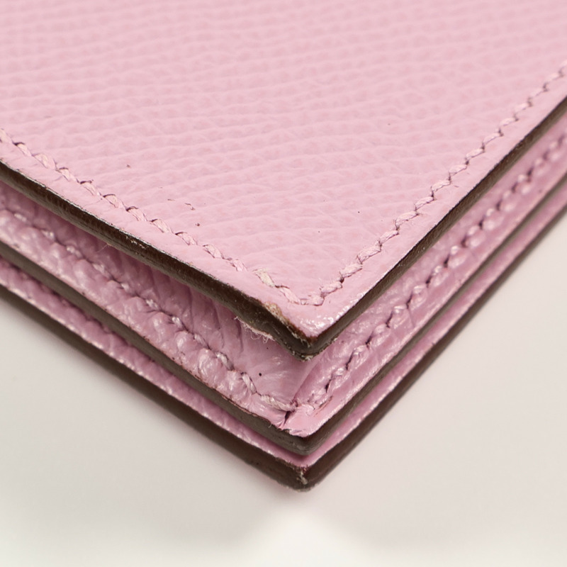 HERMES Epsom皮革Bearn W Snap銀扣長錢包-7