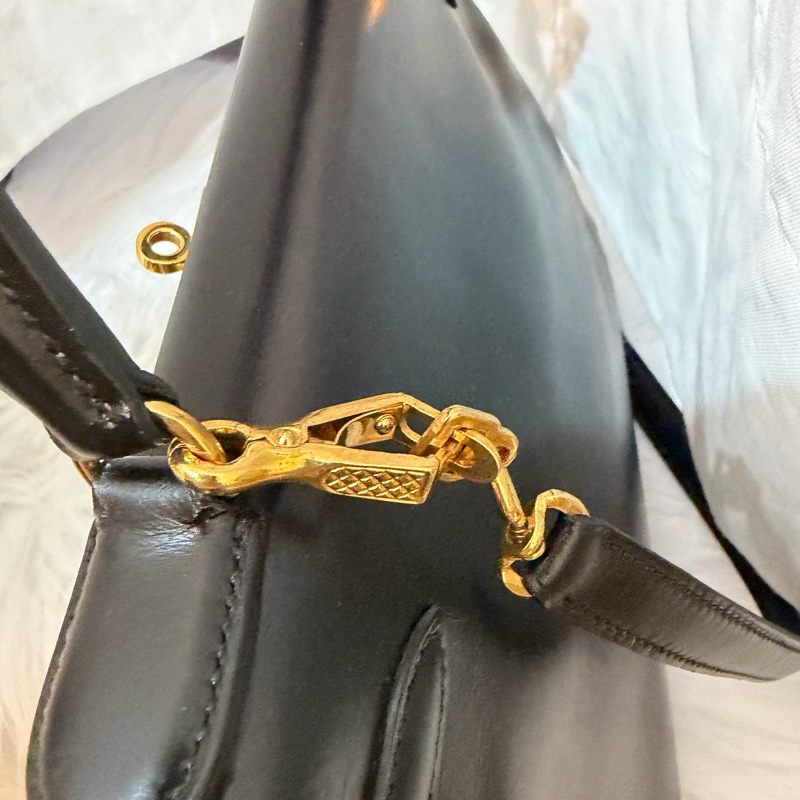 Hermes 愛馬仕 Kelly 28 黑金凱莉 中古Vintage Box-19