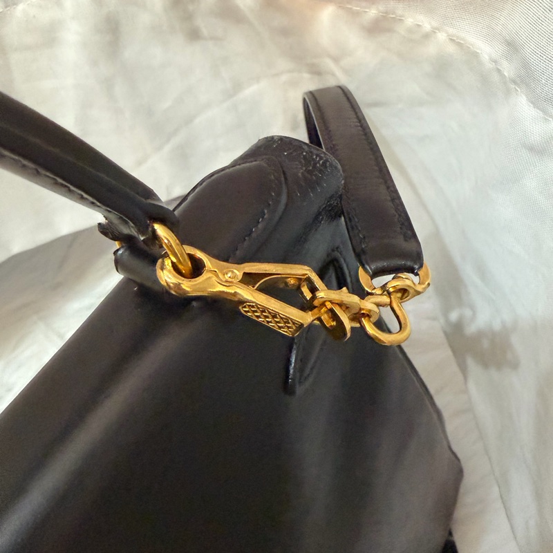 Hermes 愛馬仕 Kelly 28 黑金凱莉 中古Vintage Box-20