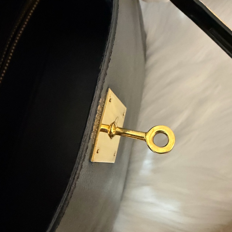 Hermes 愛馬仕 Kelly 28 黑金凱莉 中古Vintage Box-26