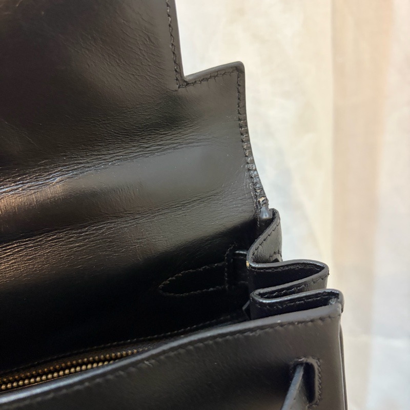 Hermes 愛馬仕 Kelly 28 黑金凱莉 中古Vintage Box-27
