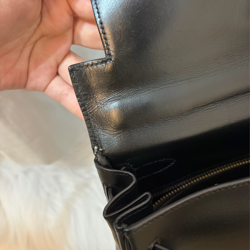 Hermes 愛馬仕 Kelly 28 黑金凱莉 中古Vintage Box-28