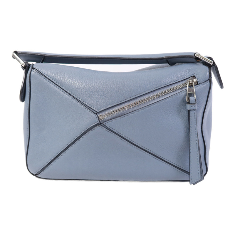 LOEWE 牛皮皮革Puzzzle Small銀扣手挽肩背兩用袋-1