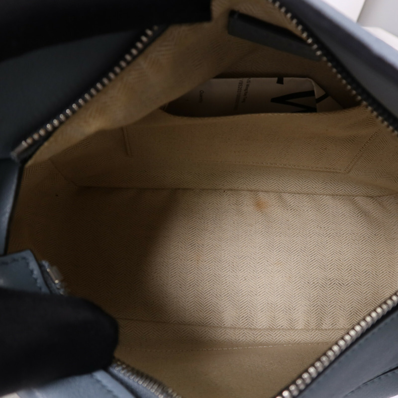 LOEWE 牛皮皮革Puzzzle Small銀扣手挽肩背兩用袋-4