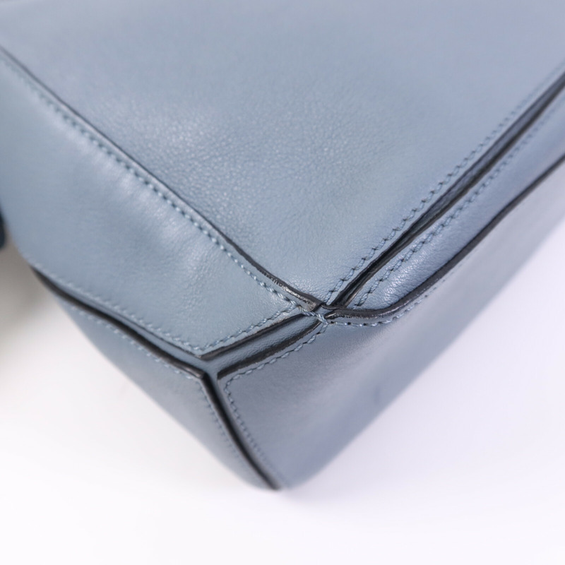 LOEWE 牛皮皮革Puzzzle Small銀扣手挽肩背兩用袋-10