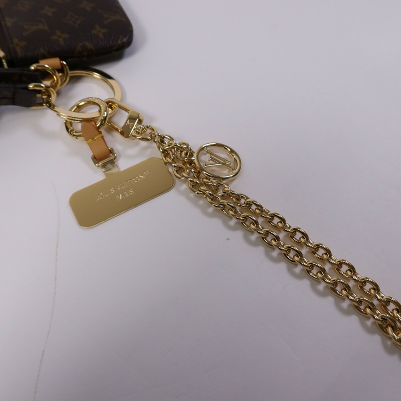LOUIS VUITTON Monogram Phone Holder金扣手拿包-7
