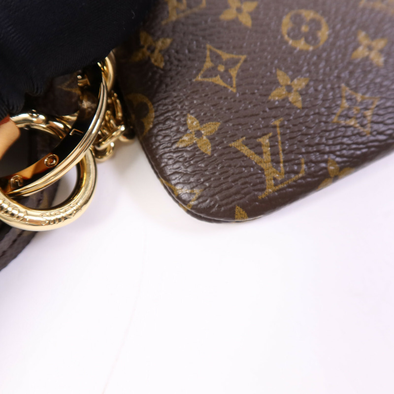 LOUIS VUITTON Monogram Phone Holder金扣手拿包-10